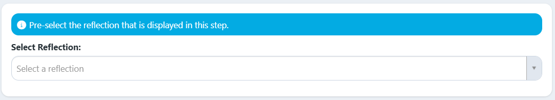 Select Reflection from the drop down. Your videos will show as options. 