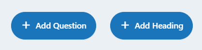 The Add Question or Add Heading option for an Assignment. 