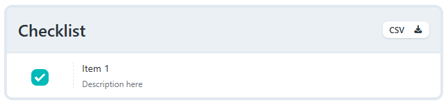 Example of a checklist item. 