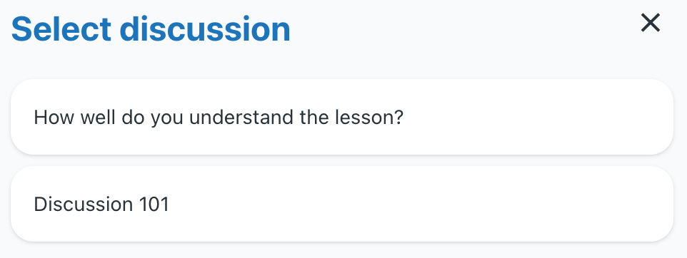 Select from which discussion you'd like to make your milestone. 