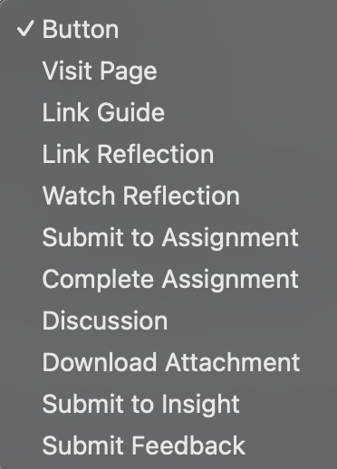 Drop down list of milestone options. 