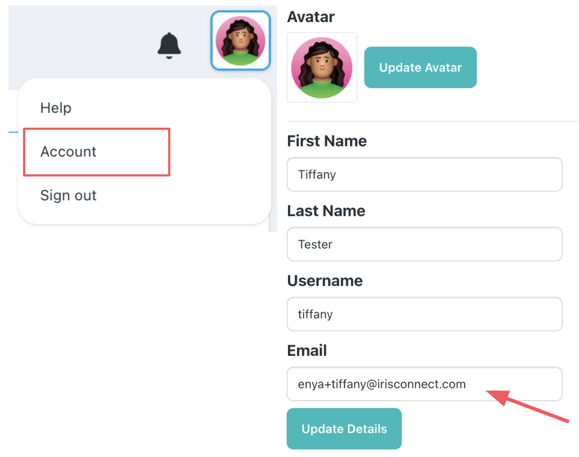 User Account settings, found under their avatar. 